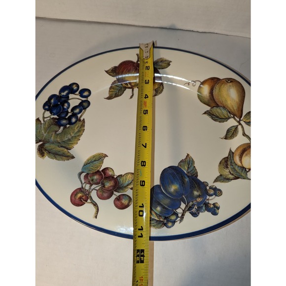 Pier 1 Imports Macintosh 14" Oval Serving Platter Earthenware - England - Picture 9 of 9